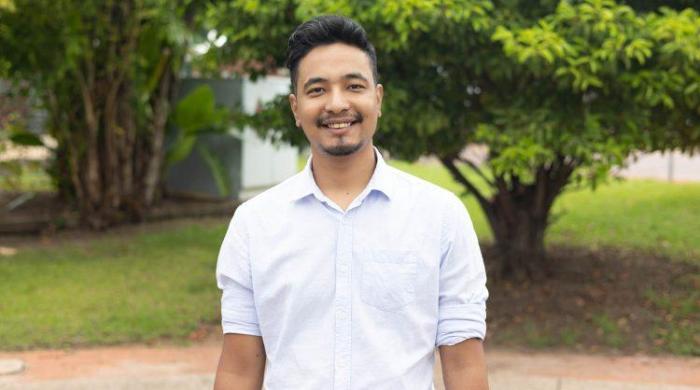 Portrait shot of Rijan Bhuju