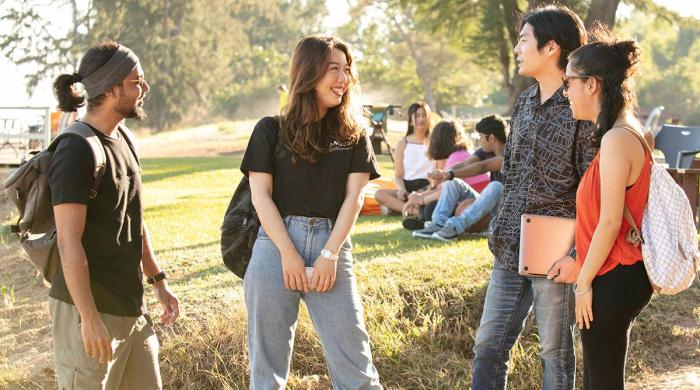 Students talking