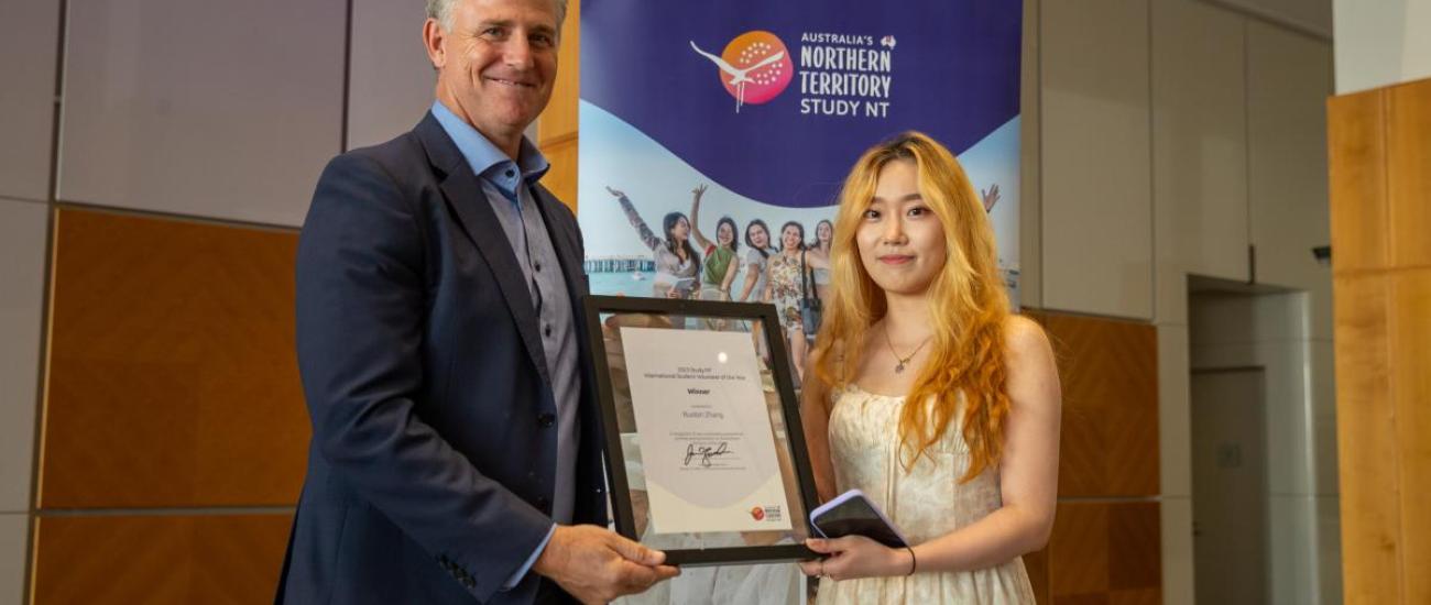 Congratulations to the 2023 Study NT International Student Volunteer of the Year - Ruobin Zhang!