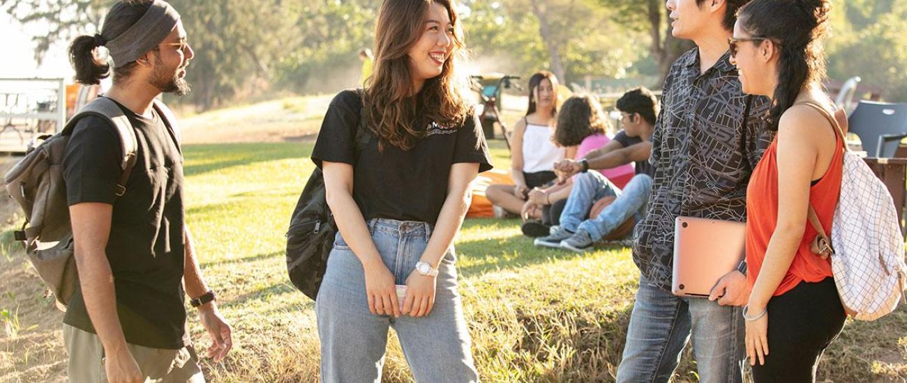 Students talking